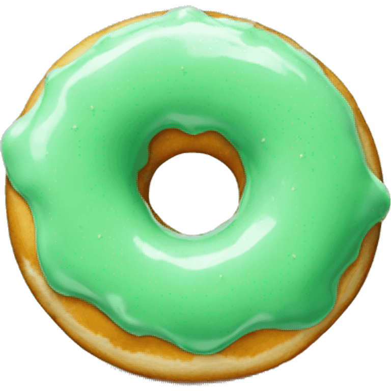 donut with light green glaze emoji