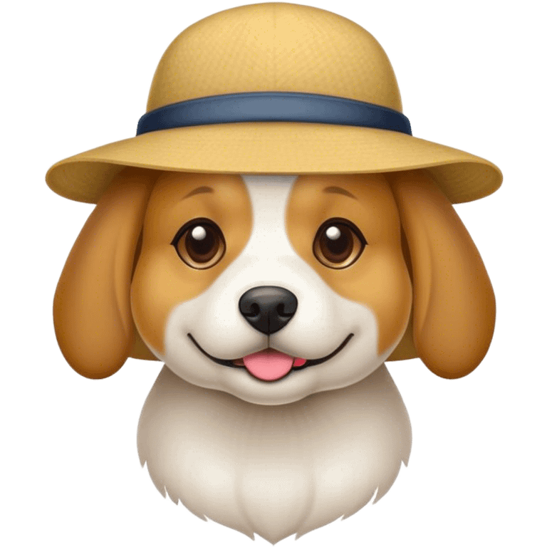 Dog wearing a hat emoji