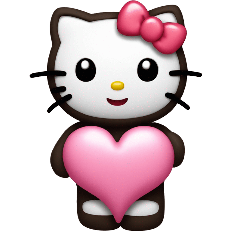 hello kitty with heart emoji