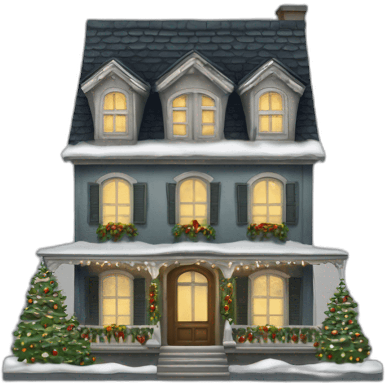 Maison décorée Noël  emoji