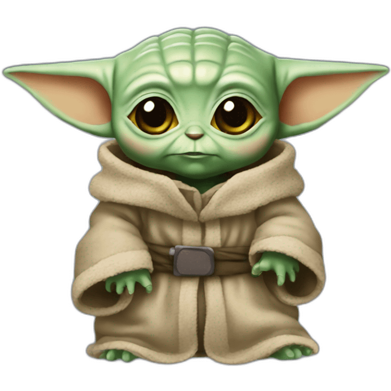 Baby yoda Halloween emoji