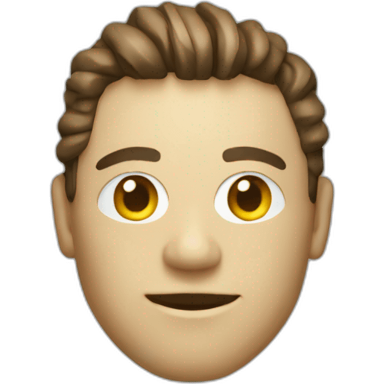 a pixelated sculpture of a man emoji