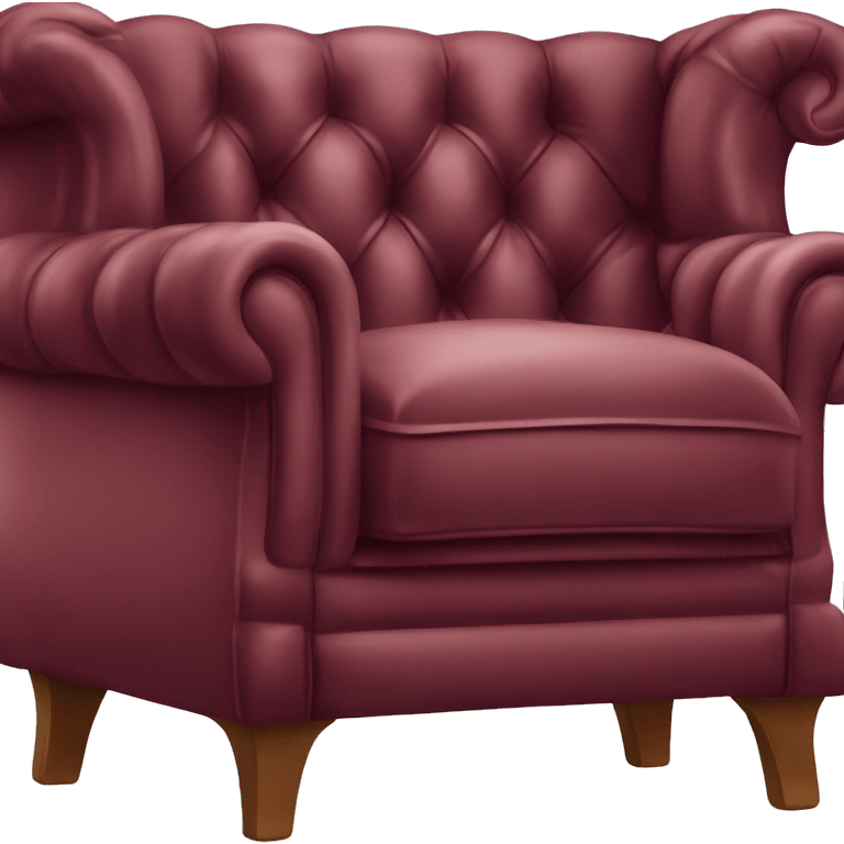 Burgundy chesterfield emoji