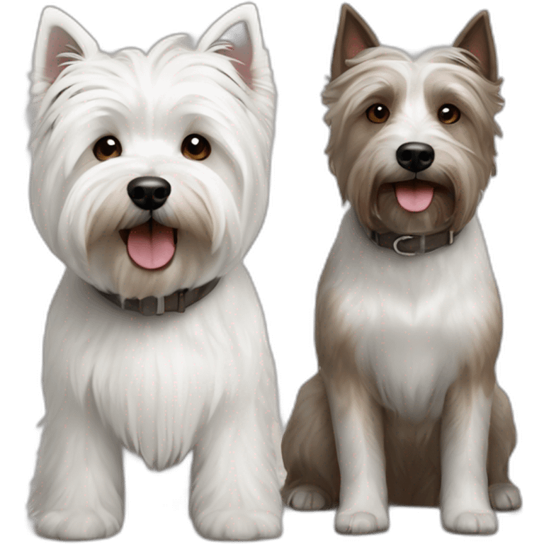 West Highland White Terrier and brown gray boomer dog emoji