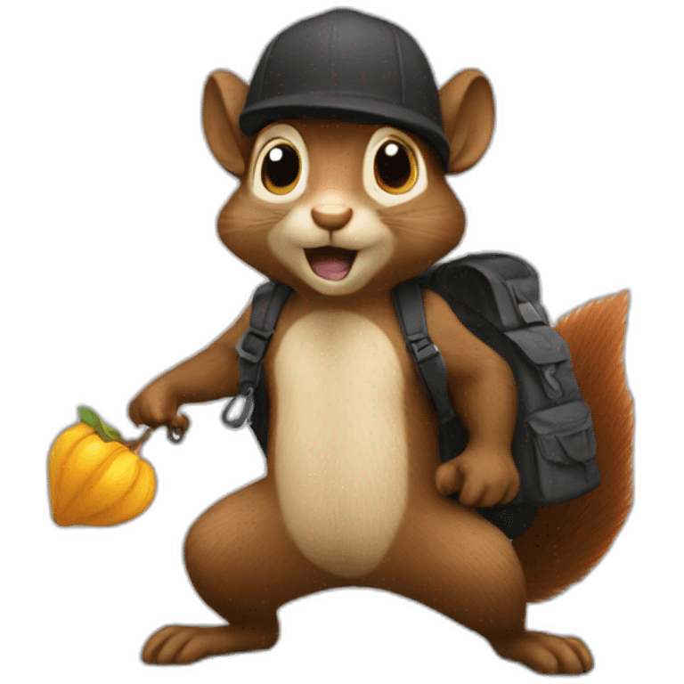 Squirrel as a thief emoji