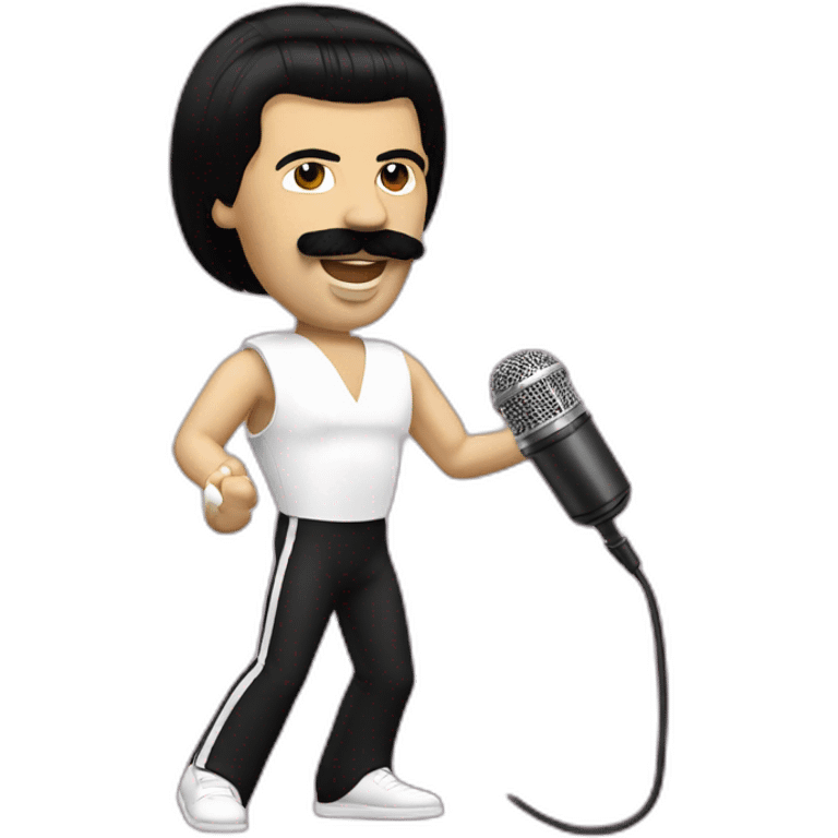 Freddie Mercury with microphone emoji