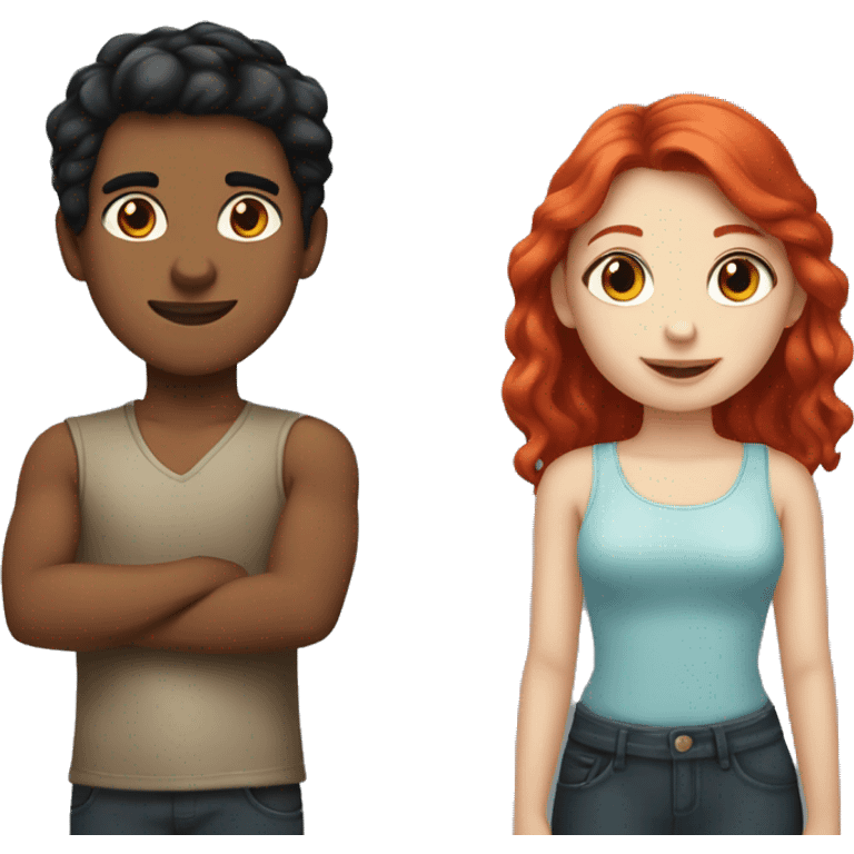 "Emoji of a fair-skinned boy with black hair and a fair-skinned girl with red hair." emoji