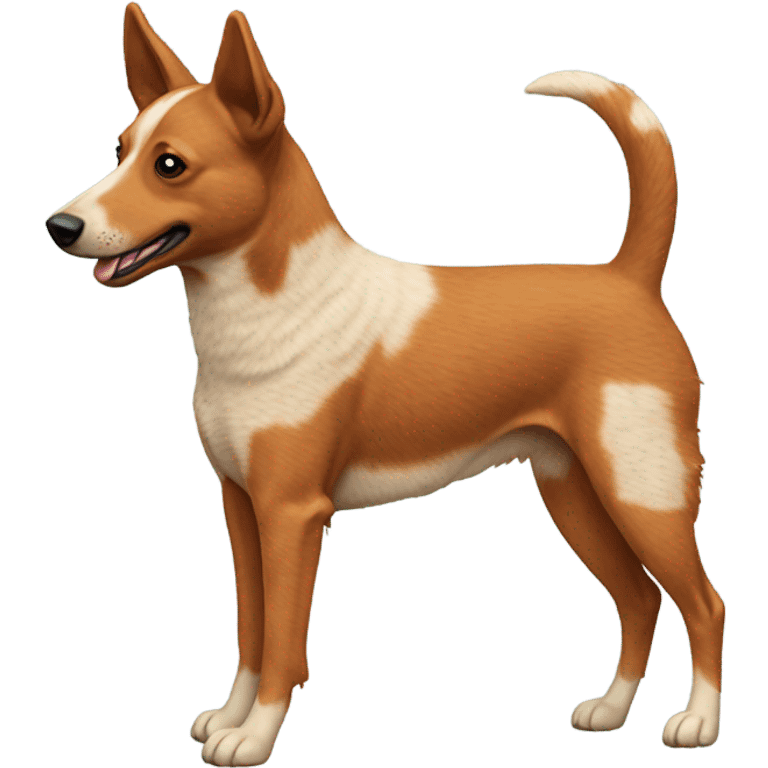 Red heeler with curly tail emoji