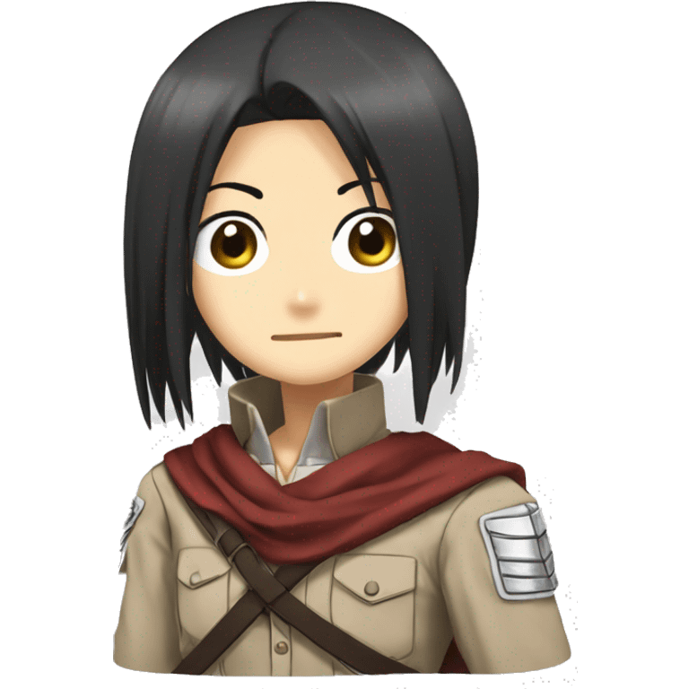 mikasa's red scard from attack on titan emoji