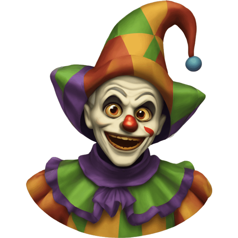 vintage scary jester  emoji