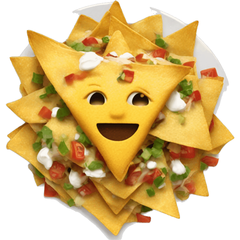 Supreme Nachos on a plate emoji