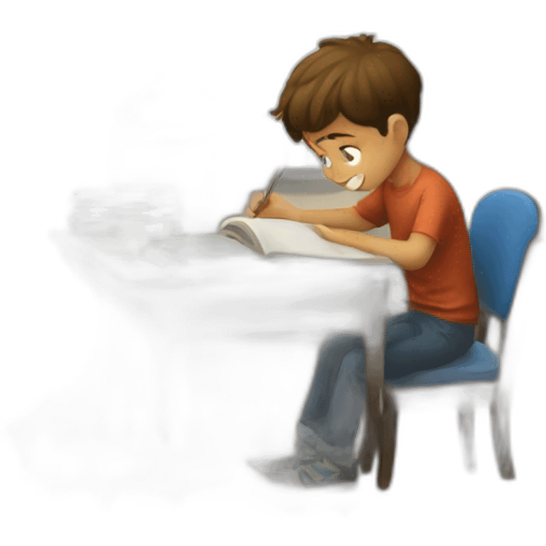 boy studying emoji