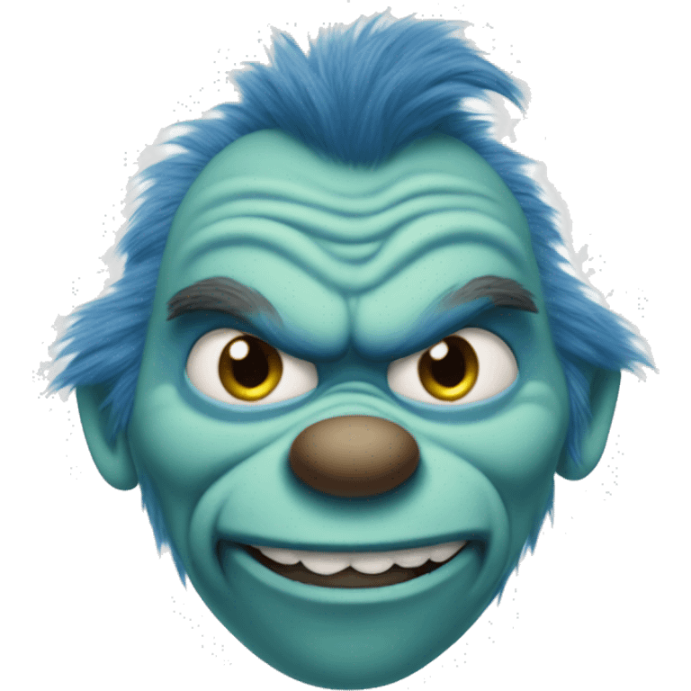 Blue grinch emoji