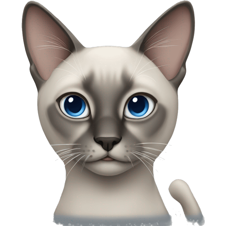 Grey cat of Siamese breed emoji