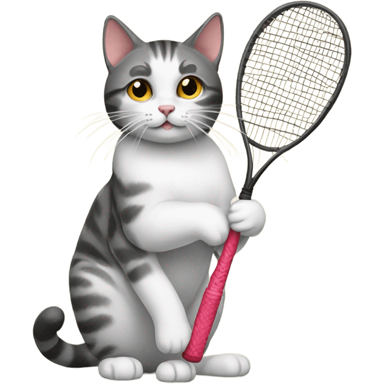 Cat with badminton racket emoji