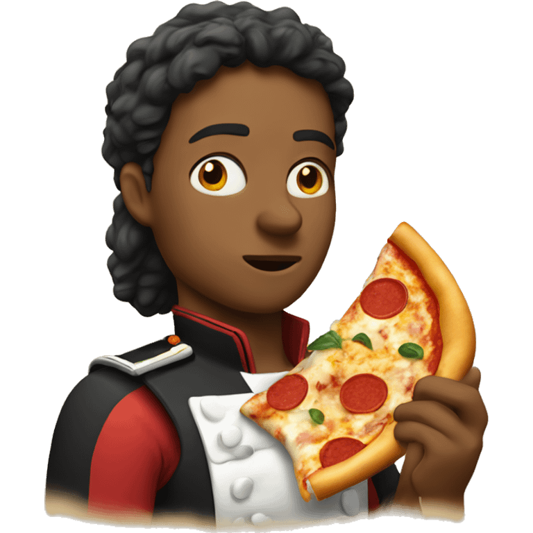 Person eating Napoleona pizza  emoji