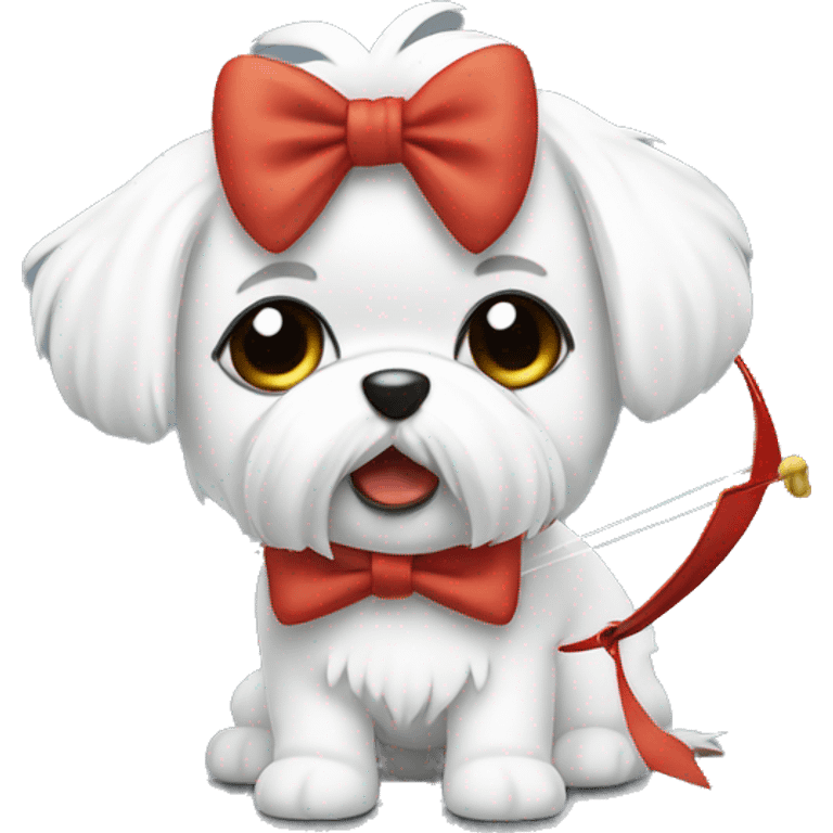 Yeah, small Maltese swearing a bow emoji