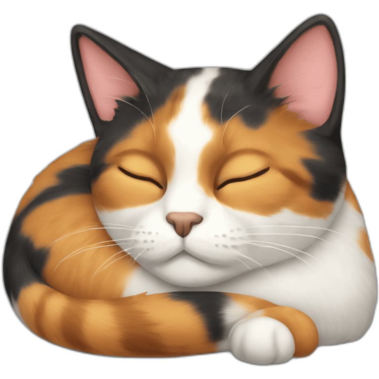  calico cat sleeping emoji