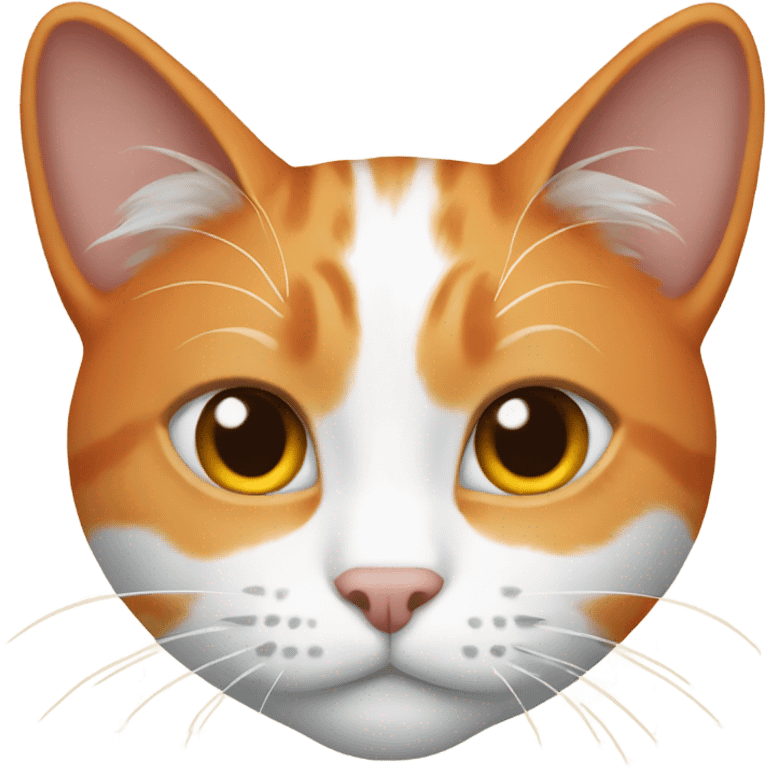 Orange and white cat emoji