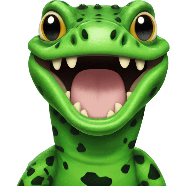 Green Gila Monster Face emoji