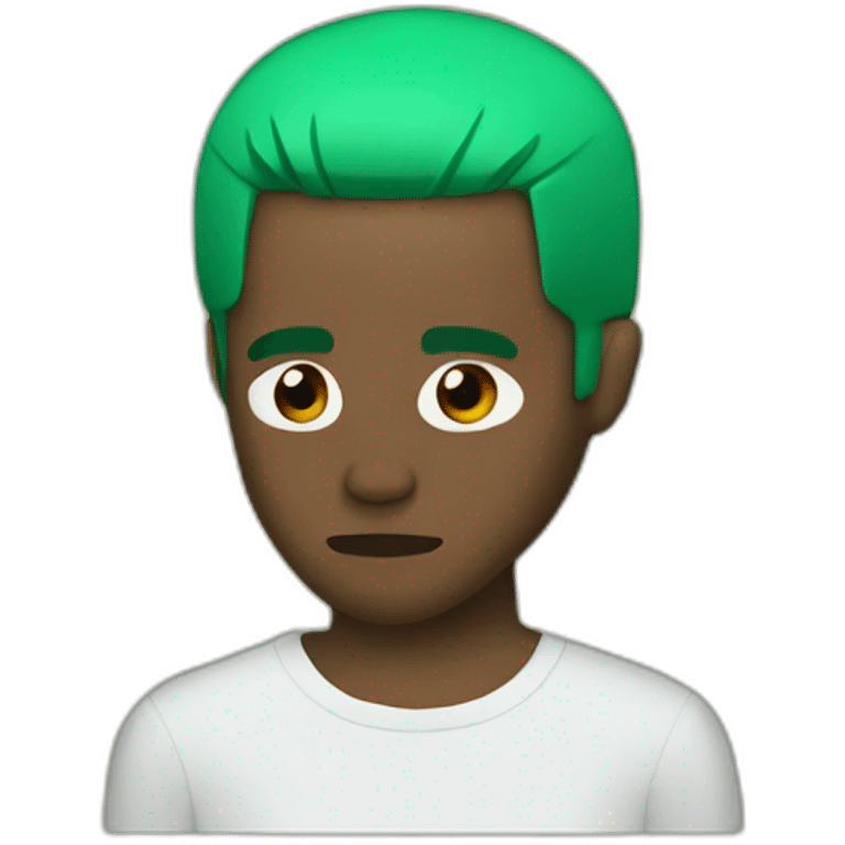 Frank ocean with green hair emoji