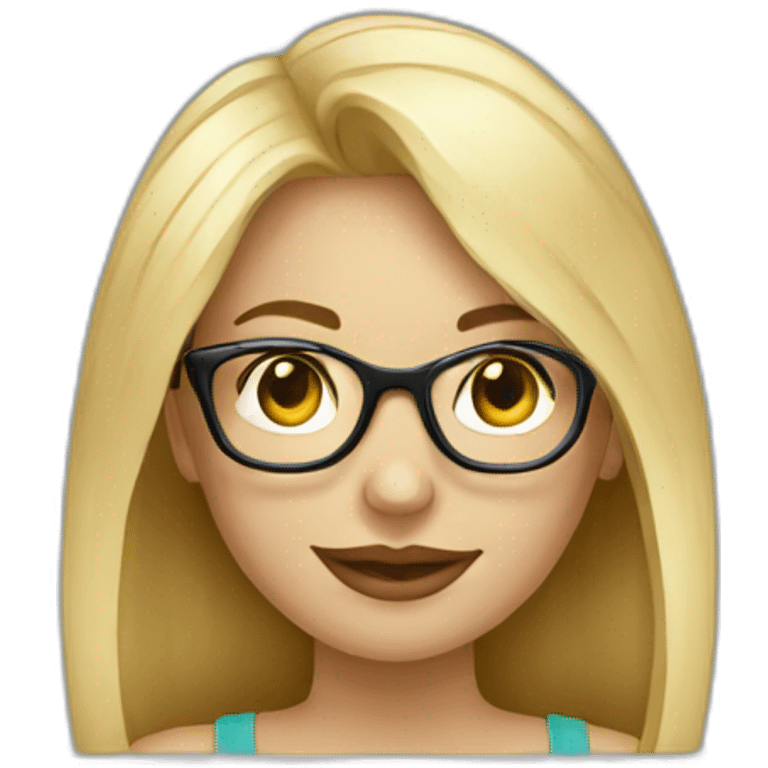 blonde-artist-girl-with-laptop-and-glasses emoji