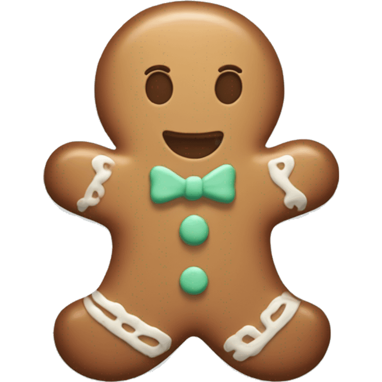 Pastel gingerbread man emoji