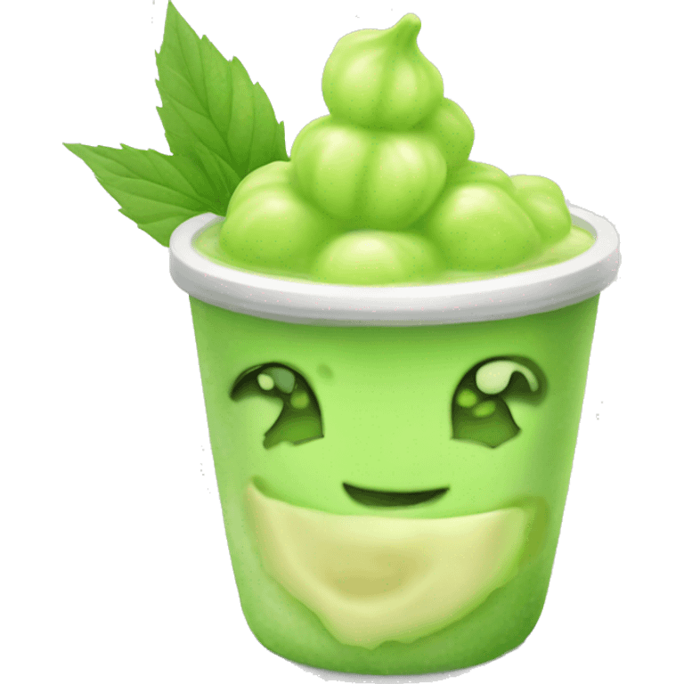 Honeydew boba emoji