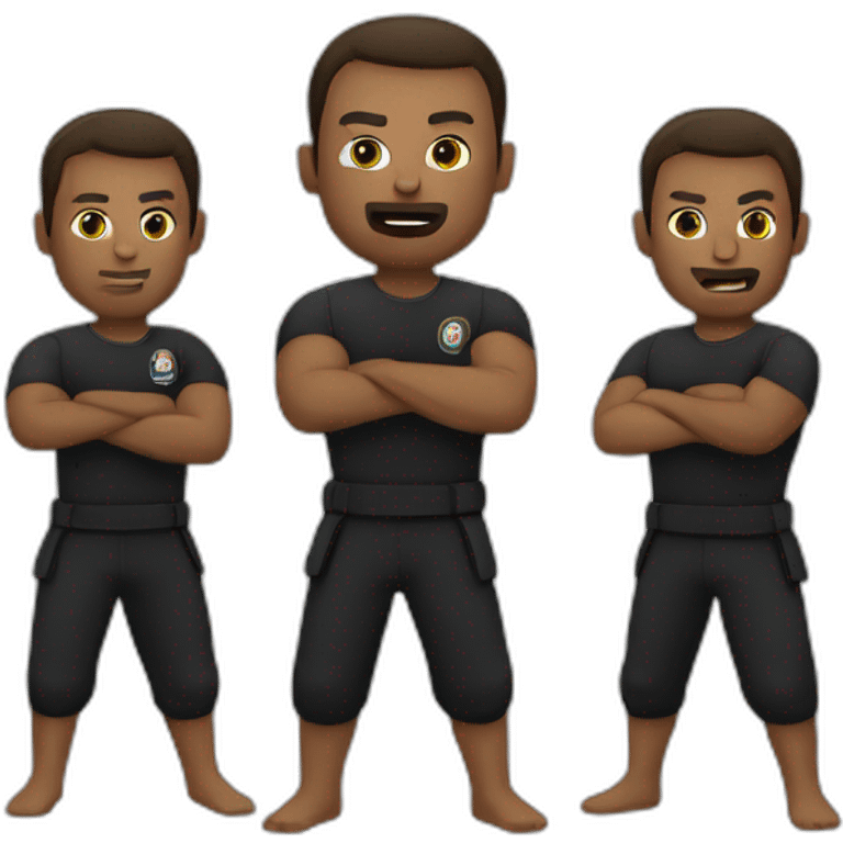 Krav maga fighters in action emoji