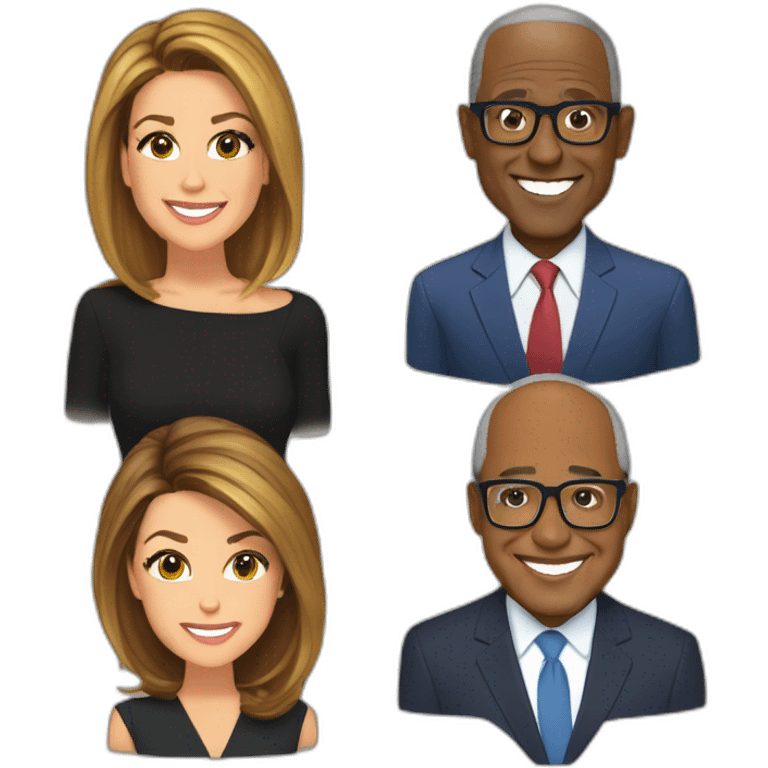 heads of Savannah Guthrie, Hoda Kotb, Al Roker, and Craig Melvin emoji