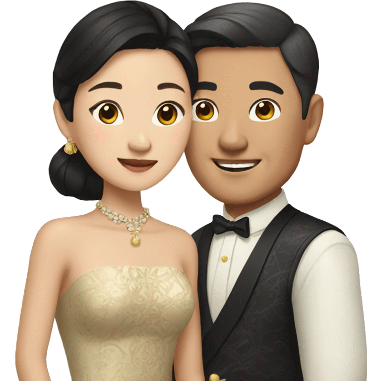 Rich asian couple emoji