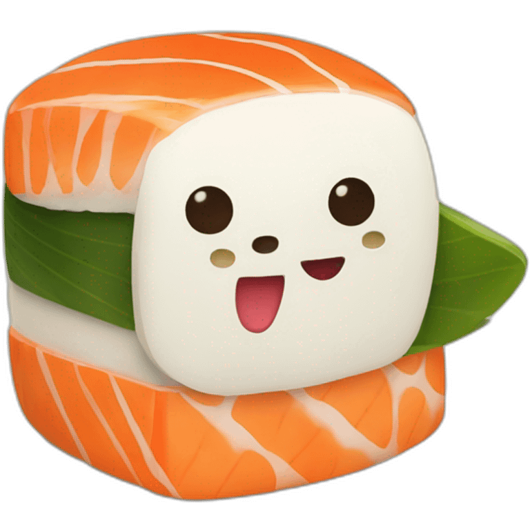 chat sur un sushi  emoji