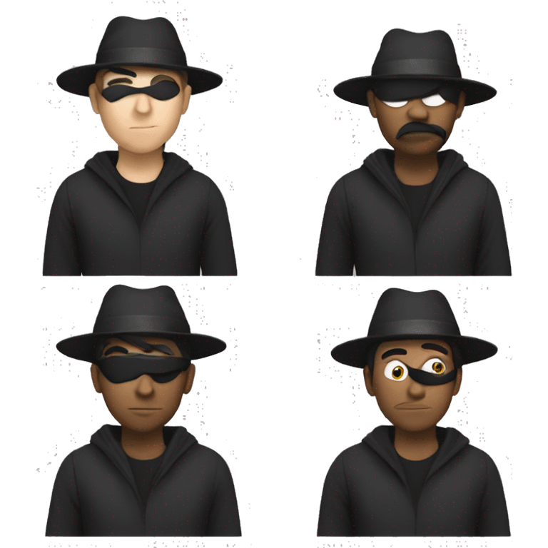 Robbers with hat emoji