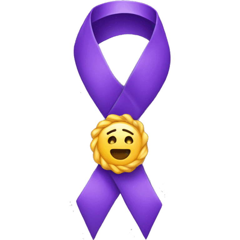 purple ribbon emoji