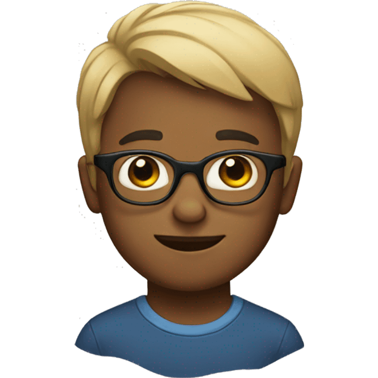 Boy wearing glasses emoji