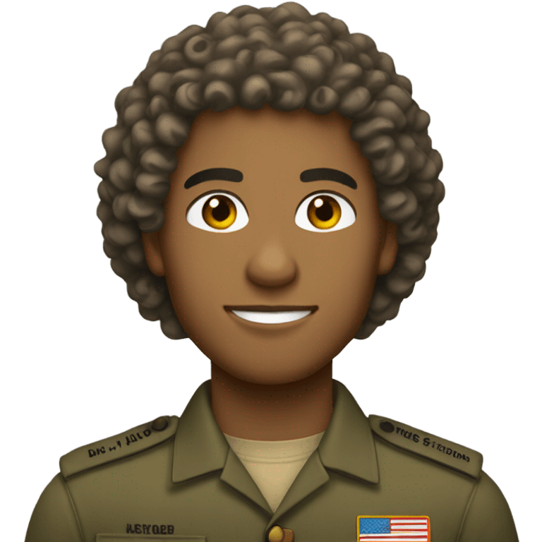 A light skin united state marine with curly hair  emoji