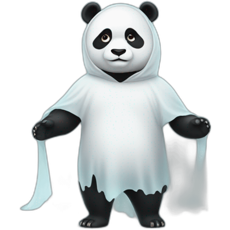 panda wearing a ghost costume emoji