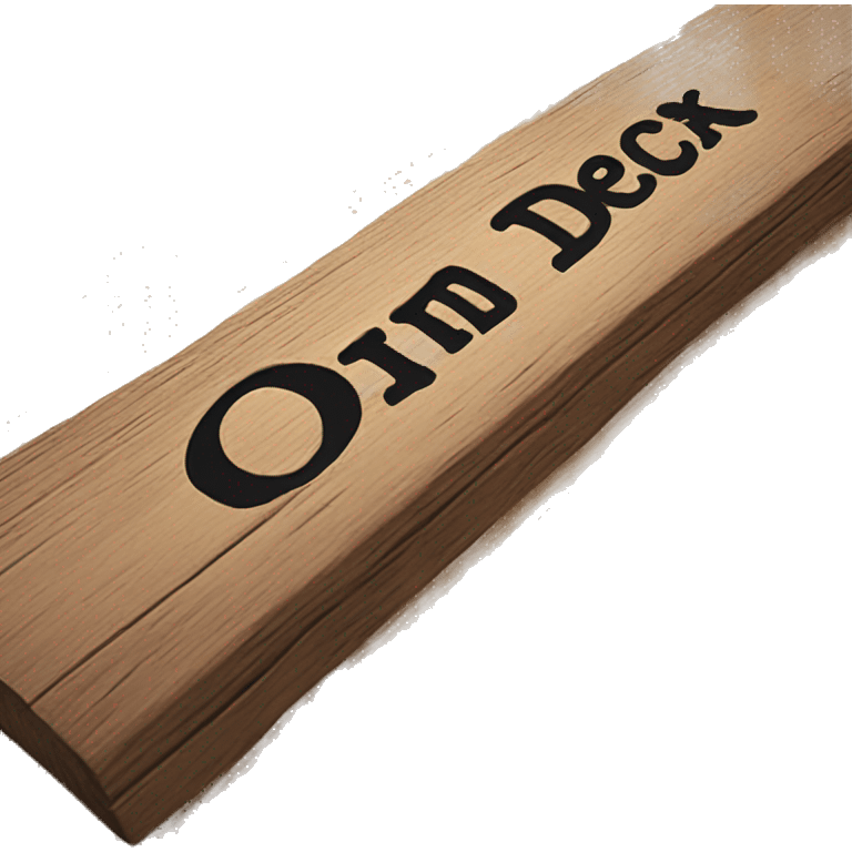 wooden plank with words "On Deck" over it emoji