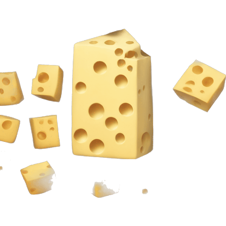 Can you create a square of cheese that has holes  emoji