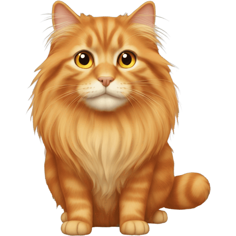 Orange long haired cat emoji