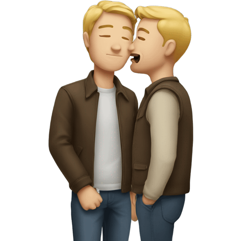 two guys kissing emoji