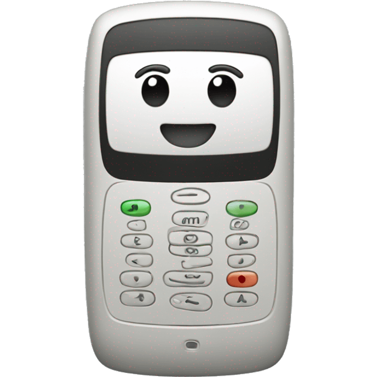 A phone with an comput emoji