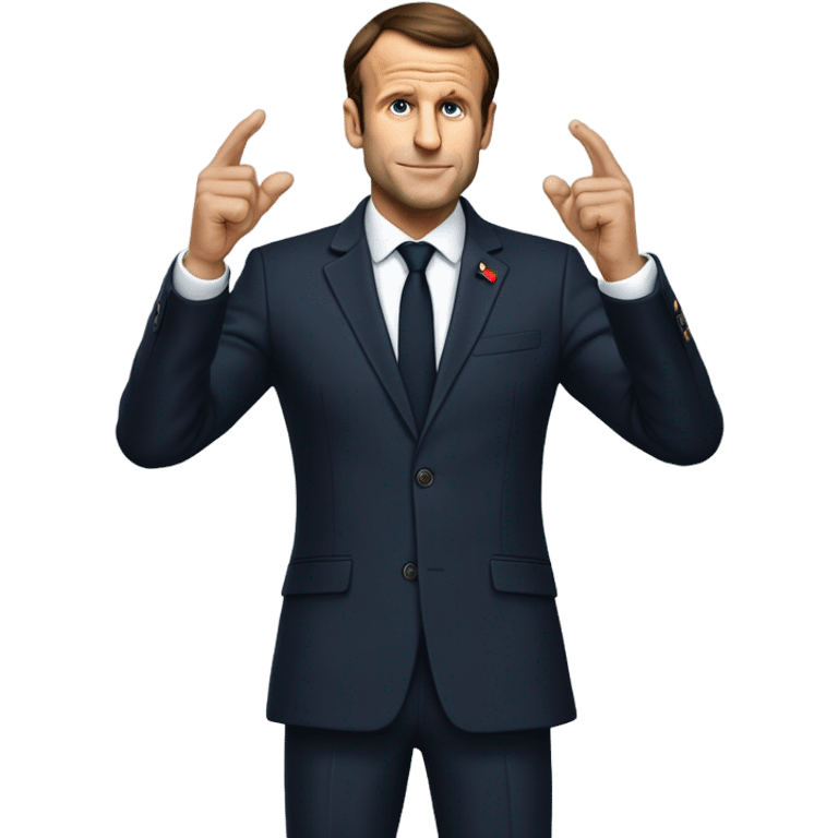 macron qui veut serrer la main emoji