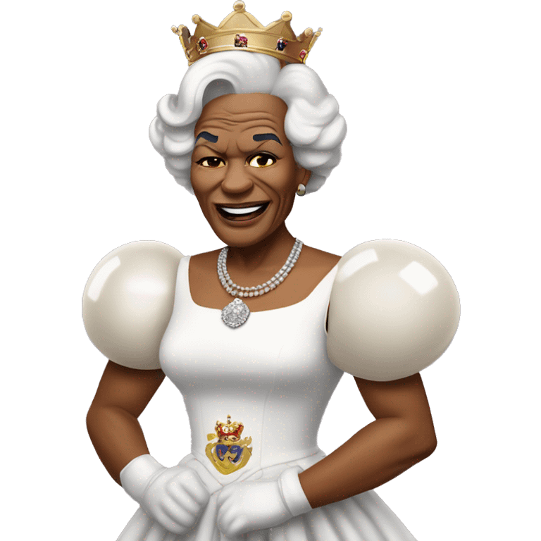 queen elizabeth fighting mike tyson emoji