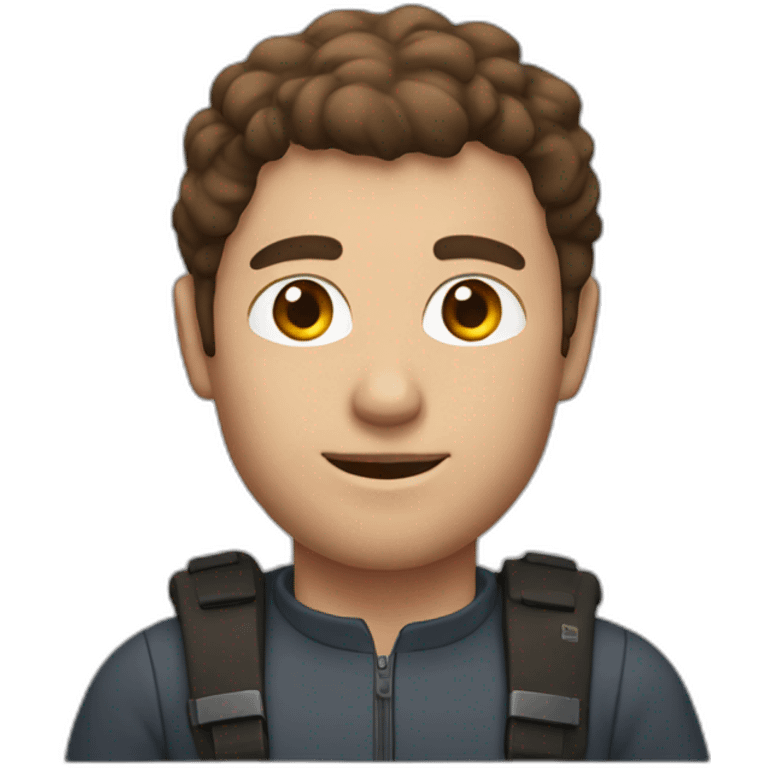 Man with brown hair and a Gravel bike emoji