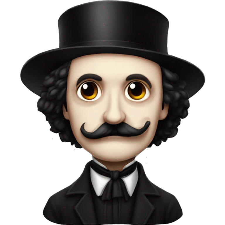 Edgar Allan Poe black metal with birthday hat emoji