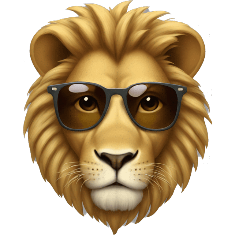 Lion with sunglasses  emoji