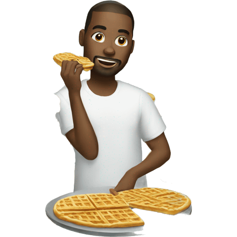 Kany West eating Waffles emoji