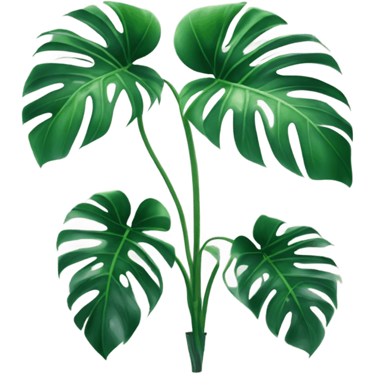 Monstera plant emoji