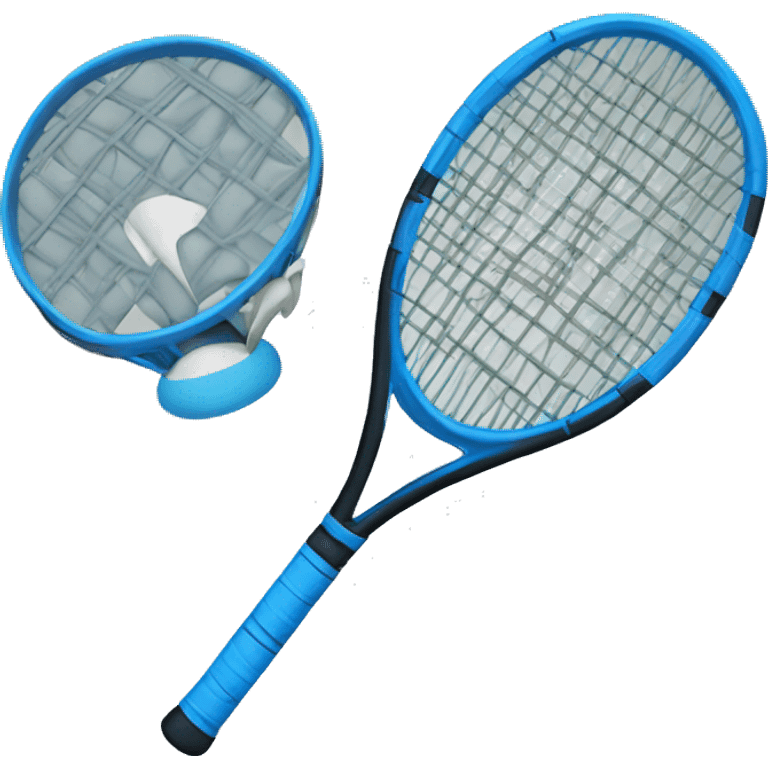 a black and blue tennis racket  emoji